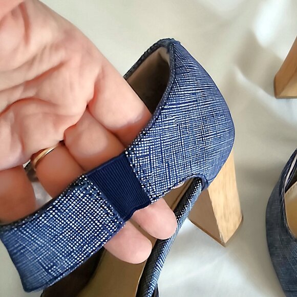 Hush Puppies blue Mary Jane heels - Picture 6 of 12
